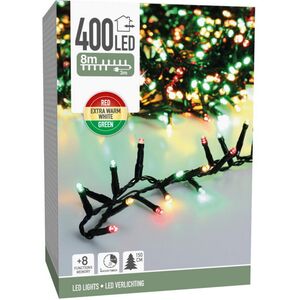 Светодиодная гирлянда Koopman Snake Comfort Italian 8 м, 400 разноцветных LED ламп, зеленый ПВХ, контроллер, таймер, IP44 Koopman фото 1