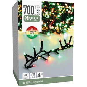 Светодиодная гирлянда Koopman Snake Comfort Italian 14 м, 700 разноцветных LED ламп, зеленый ПВХ, контроллер, таймер, IP44 Koopman фото 1