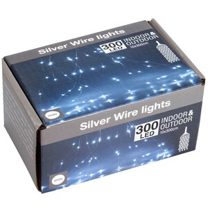 Гирлянда Лучи Росы 10*3 м, 300 холодных белых мини LED ламп, серебряная проволока, IP44 Koopman фото 3