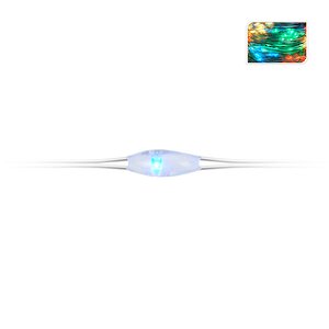 Гирлянда на елку Лучи Росы 10*0.8 м, 80 разноцветных мини LED ламп, серебряная проволока, батарейки, IP20 Koopman фото 3