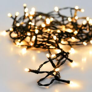 Светодиодная гирлянда на батарейках Koopman 3.6 м, 48 экстра теплых белых LED ламп, черный ПВХ, контроллер, таймер, IP44 Koopman фото 2