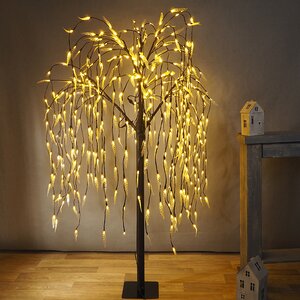 Светодиодное дерево Ива 180 см 400 теплых белых LED ламп с мерцанием, IP44 Koopman фото 1