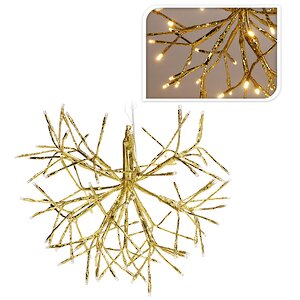 Светодиодный Ежик, золотой, 45 см, 96 ТЕПЛЫЕ БЕЛЫЕ лампы Koopman (Купман) фото 2