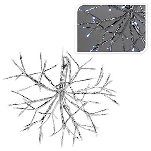 Светодиодный Ежик, серебряный, 45 см, 96 ХОЛОДНЫЕ БЕЛЫЕ лампы Koopman (Купман) фото 3