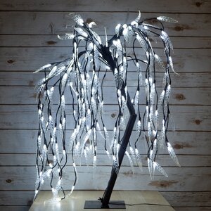 Светодиодное дерево Ива 85 см 228 холодных белых LED ламп с мерцанием, IP44 Koopman фото 1