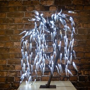 Светодиодное дерево Ива 85 см 228 холодных белых LED ламп с мерцанием, IP44 Koopman фото 2