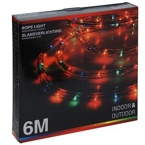 Дюралайт ламповый трехжильный 13 мм, 6 м, 216 разноцветных микроламп, IP44 Koopman фото 2