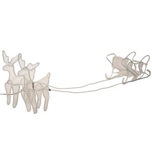 Светящиеся Олени с санями 230*50 см 756 теплых белых LED ламп, дюралайт, IP44 Koopman фото 2