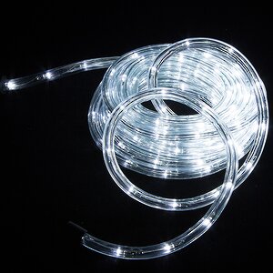 Дюралайт светодиодный трехжильный 13 мм, 6 м, 144 холодные белые LED лампы, IP44 Koopman фото 1