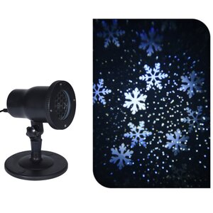 Новогодний проектор Dancing Snow, холодный белый свет, IP44 Koopman фото 1
