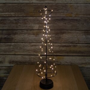 Декоративная светящаяся елка Кассиопея 50 см, 85 теплых белых мини LED ламп, на батарейках Koopman фото 2