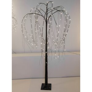 Светодиодное дерево Северная Ива 180 см черное, 144 теплых белых мини LED лампы, IP44 Koopman фото 1