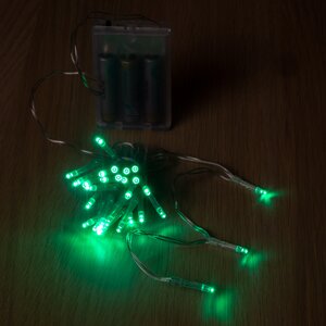 Светодиодная гирлянда Фантазия на батарейках 3 м, 30 зеленых LED ламп, прозрачный ПВХ, IP20 Koopman фото 2
