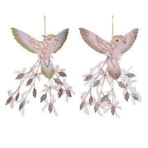 Елочная игрушка Птичка Колибри - Blooming Tail 22 см голубая Goodwill фото 2