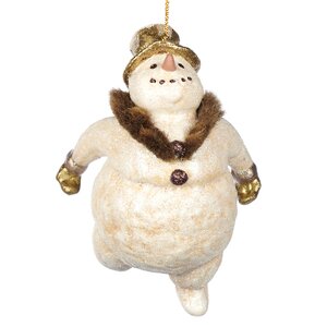 Елочная игрушка Снеговик Джером - Волшебный лес Монтерра 12 см, подвеска Goodwill фото 1