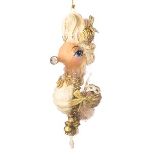 Елочная игрушка Леди Терезия - Королевская Лагуна 17 см золотая, подвеска Goodwill фото 1