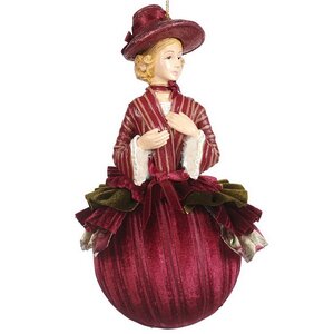 Елочная игрушка Леди Оллиандер - Кокетка из Рубинового Альбиона 21 см, подвеска