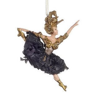 Елочная игрушка Балерина Фелиция Лакруа в графитовом платье - Большой Театр 16 см, подвеска Goodwill фото 1