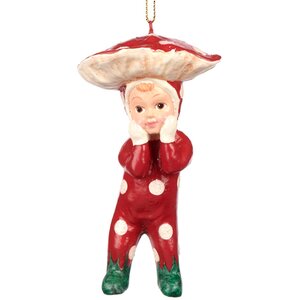 Елочная игрушка Грибной Малыш Нильс 10 см, подвеска Goodwill фото 1