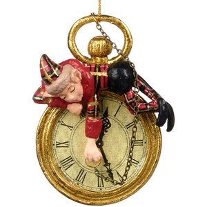Елочная игрушка Эльф Вилли и Волшебные часы - Royal Tartan 12 см, подвеска Goodwill фото 2