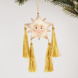 Елочная игрушка Солнечная Звезда Эрида 9 см золотая, подвеска Goodwill фото 1