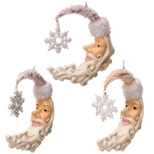 Елочное украшение Снежный Месяц 13 см розовый, подвеска Goodwill фото 2