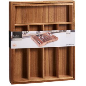 Раздвижной деревянный лоток для столовых приборов Acacia 28-45 см  Koopman фото 2