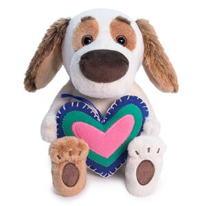 Мягкая игрушка Собака Барти Baby с сердечком из флиса 20 см Budi Basa фото 1