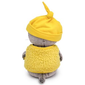 Мягкая игрушка Кот Басик Baby в шапочке и меховом жилете 20 см Budi Basa фото 3