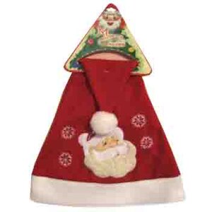 Шапка Деда Мороза с аппликацией - Санта 40 см Peha фото 1
