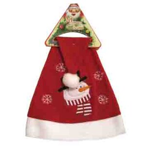 Шапка Деда Мороза с аппликацией - Снеговик 40 см Peha фото 1