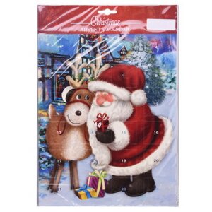 Адвент календарь Санта с Рудольфом 30*24 см Koopman фото 1