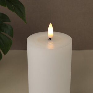 Светодиодная свеча с имитацией пламени Игрим 15 см белая, батарейка Peha фото 2