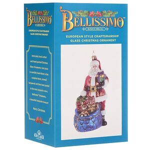 Стеклянная елочная игрушка Санта Клаус - Notte di Natale 18 см, подвеска Kurts Adler фото 3