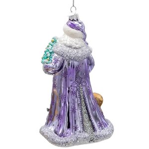 Стеклянная елочная игрушка Дед Мороз - Прогулка по лесу Стельвио 18 см Kurts Adler фото 4