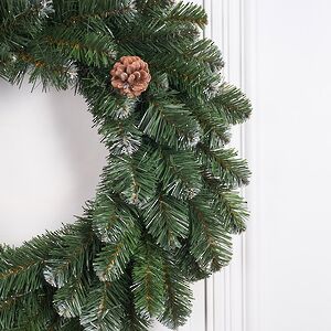 Венок Императорский Заснеженный 45 см с шишками, ПВХ Царь Елка фото 2