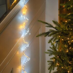 Гирлянда Лучи Росы 12*2 м, 480 теплых/холодных белых микро LED ламп, серебряная проволока, контроллер, IP44 Snowhouse фото 1