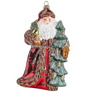 Елочная игрушка Лесной Дед Мороз 18 см в подарочной коробке, подвеска Mister Christmas фото 1