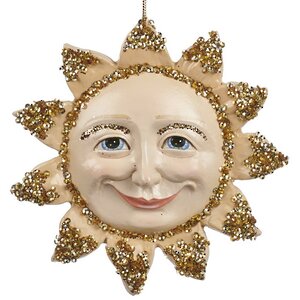 Елочная игрушка Солнце Ди Плюжио - Золото Востока 15 см, подвеска Goodwill фото 1