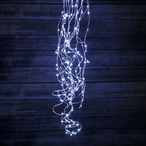 Гирлянда Конский хвост 15*1.5 м, 200 холодных белых MINILED ламп, проволока - цветной шнур, IP20 BEAUTY LED фото 1
