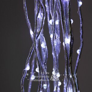 Гирлянда Конский хвост 25*2.5 м, 700 холодных белых MINILED ламп, проволока - цветной шнур BEAUTY LED фото 2