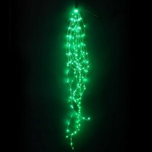 Гирлянда Лучи Росы 15*1.5 м, 200 зеленых MINILED ламп, серебряная проволока BEAUTY LED фото 1