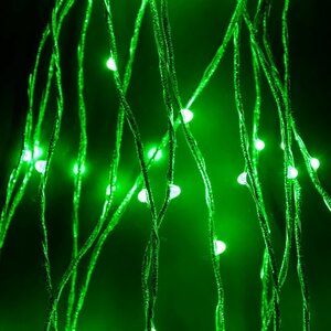 Гирлянда Лучи Росы 15*1.5 м, 200 зеленых MINILED ламп, проволока - цветной шнур BEAUTY LED фото 2