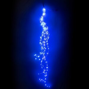 Гирлянда Лучи Росы 20*1.5 м, 350 синих MINILED ламп, серебряная проволока BEAUTY LED фото 1