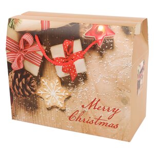 Подарочный пакет-коробка Sweet Christmas 28*23 см Due Esse Christmas фото 1
