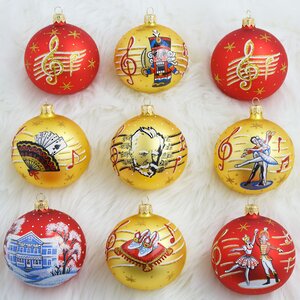 Набор стеклянных елочных шаров Творение 8 см, 8 шт, уцененный Фабрика Елочка фото 2