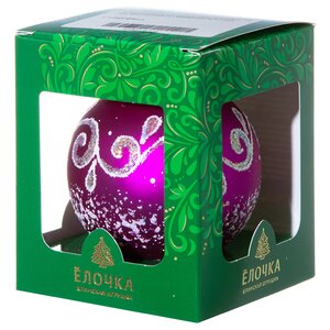 Стеклянный елочный шар Аллегро 7 см фиолетовый Фабрика Елочка фото 2
