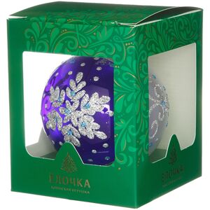 Стеклянный елочный шар Искристый 8 см Фабрика Елочка фото 3