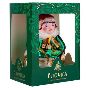 Стеклянная елочная игрушка Мальчик на Санках 8 см Фабрика Елочка фото 5