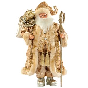 Фигура Санта Клаус - Придворный волшебник в кремовом наряде 45 см Goodwill фото 1